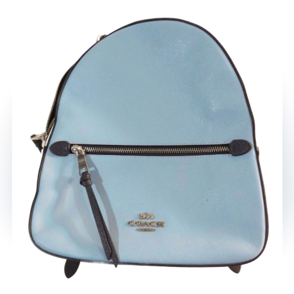 Coach Jordyn Backpack leather, baby blue and tan. Like new!
